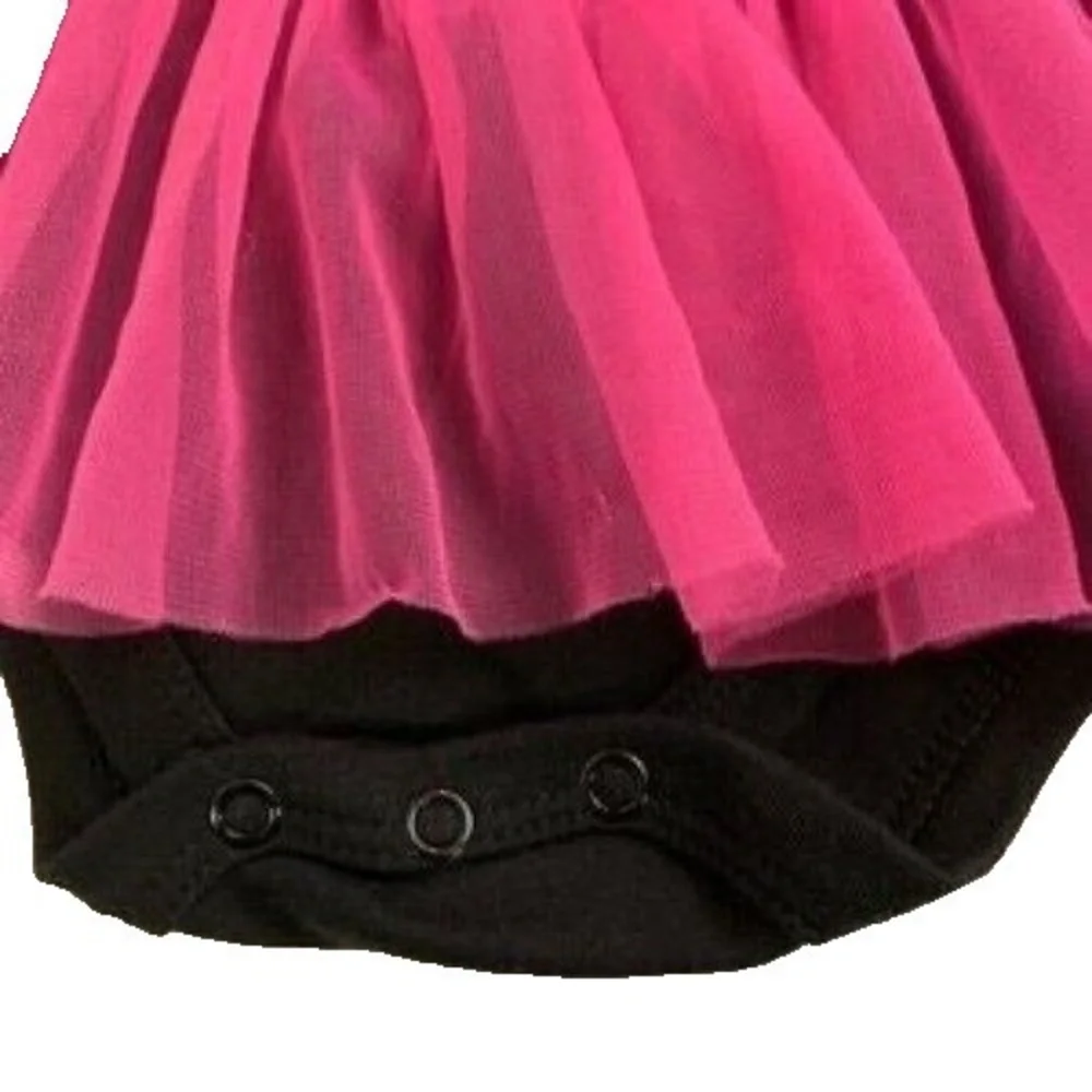 Magic Years‎ Bodysuit Baby 3 Months Black Pink Tutu Graphic Cute Playful New